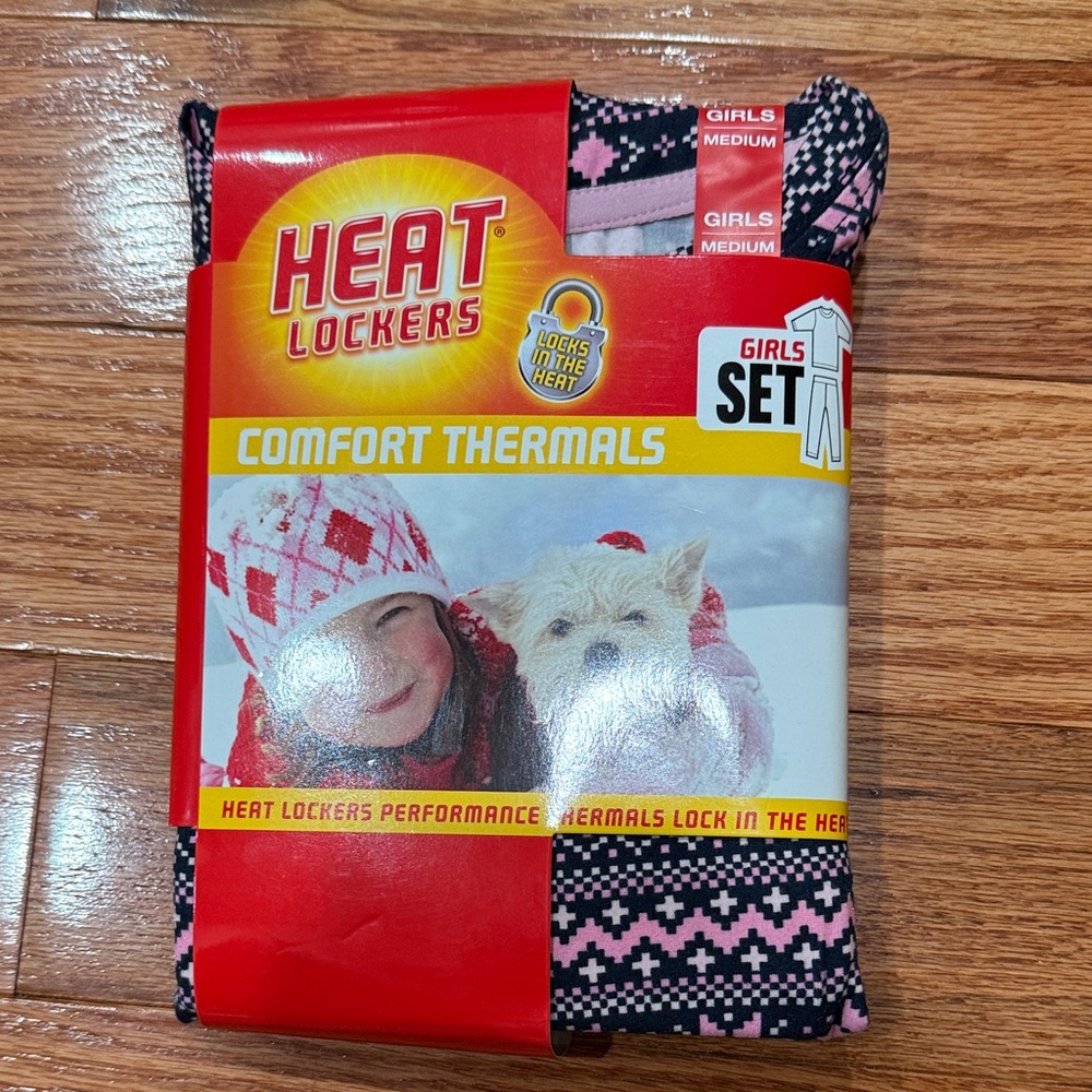 Girls' Thermal Underwear Set - Pink and Black